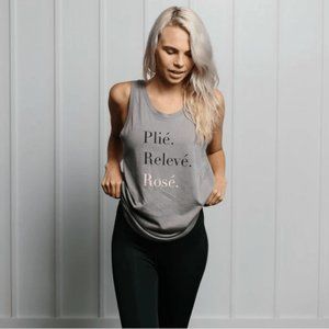 - Plie Releve Rose Barre Tank